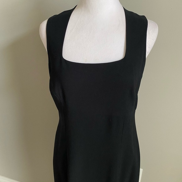 Liz Claiborne Black Sleeveless Long Dress with Slit - Picture 2 of 6